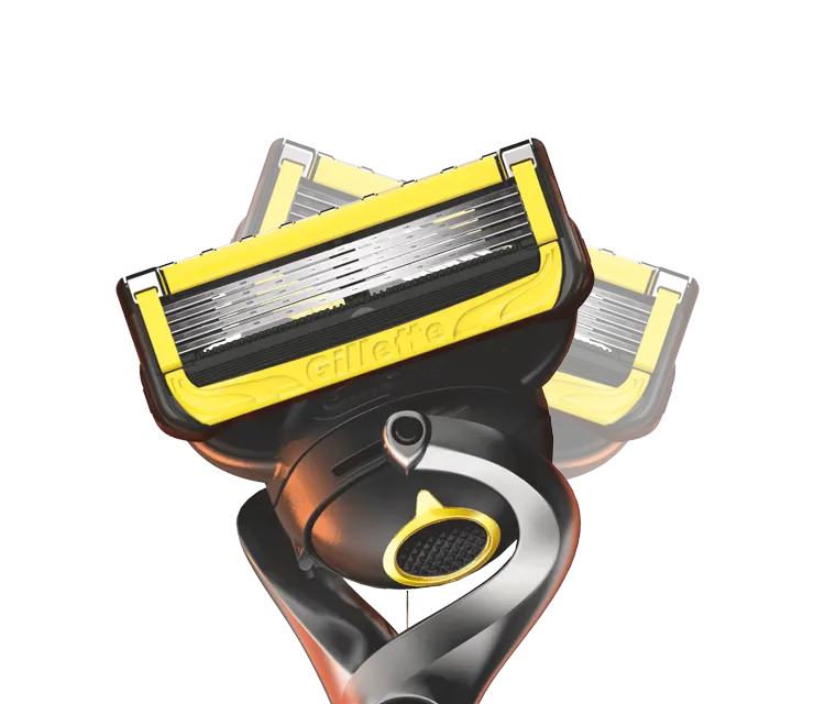 Gillette razor with Flexball technology to contour to your body