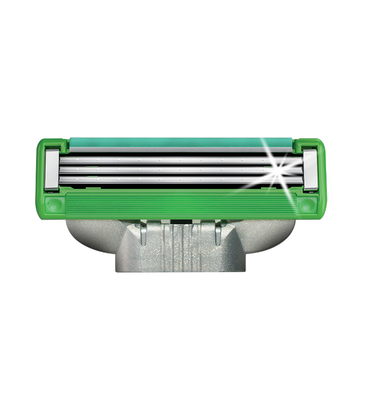 gillette green and white razor