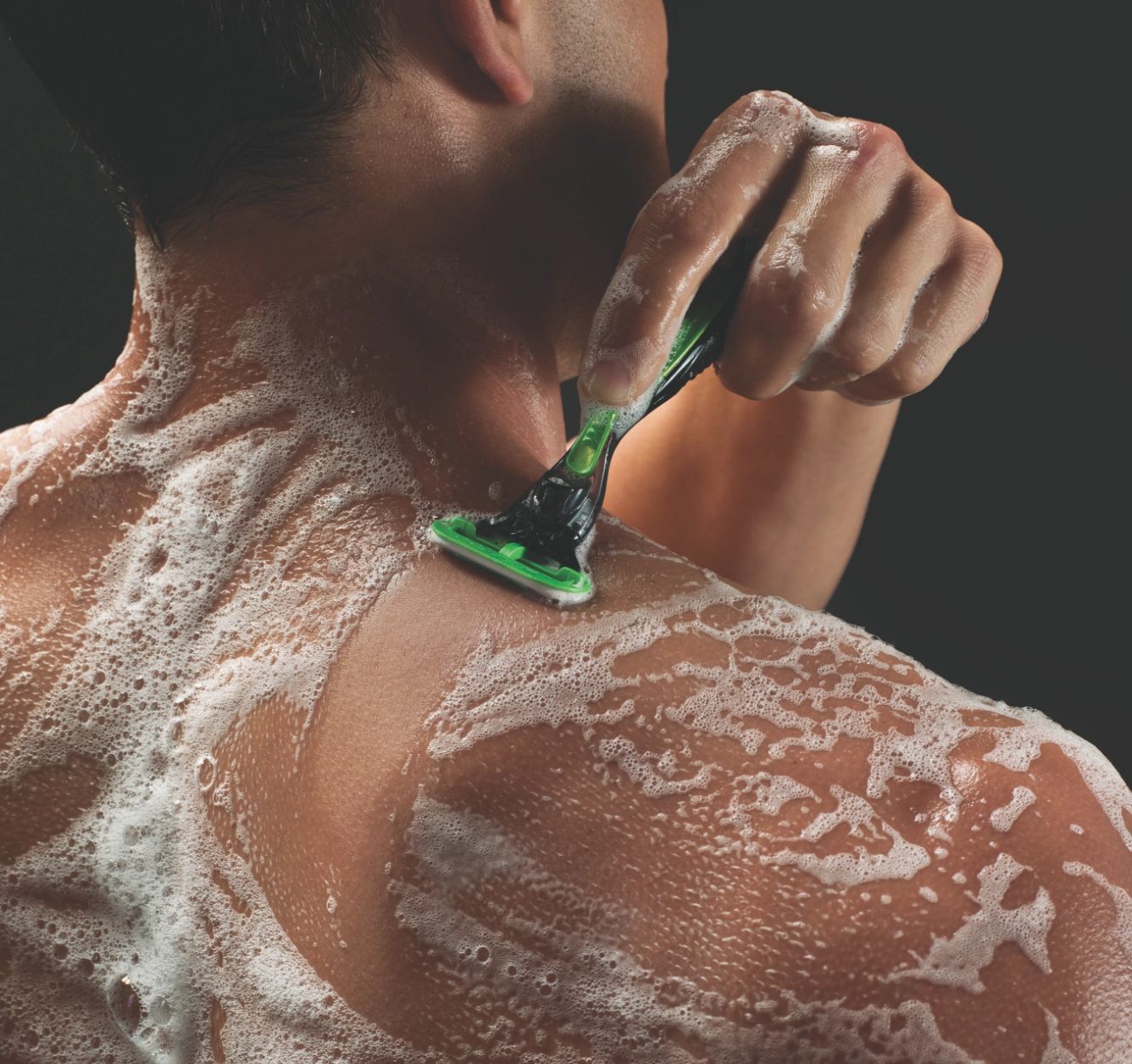 Shaving system built for male terrain