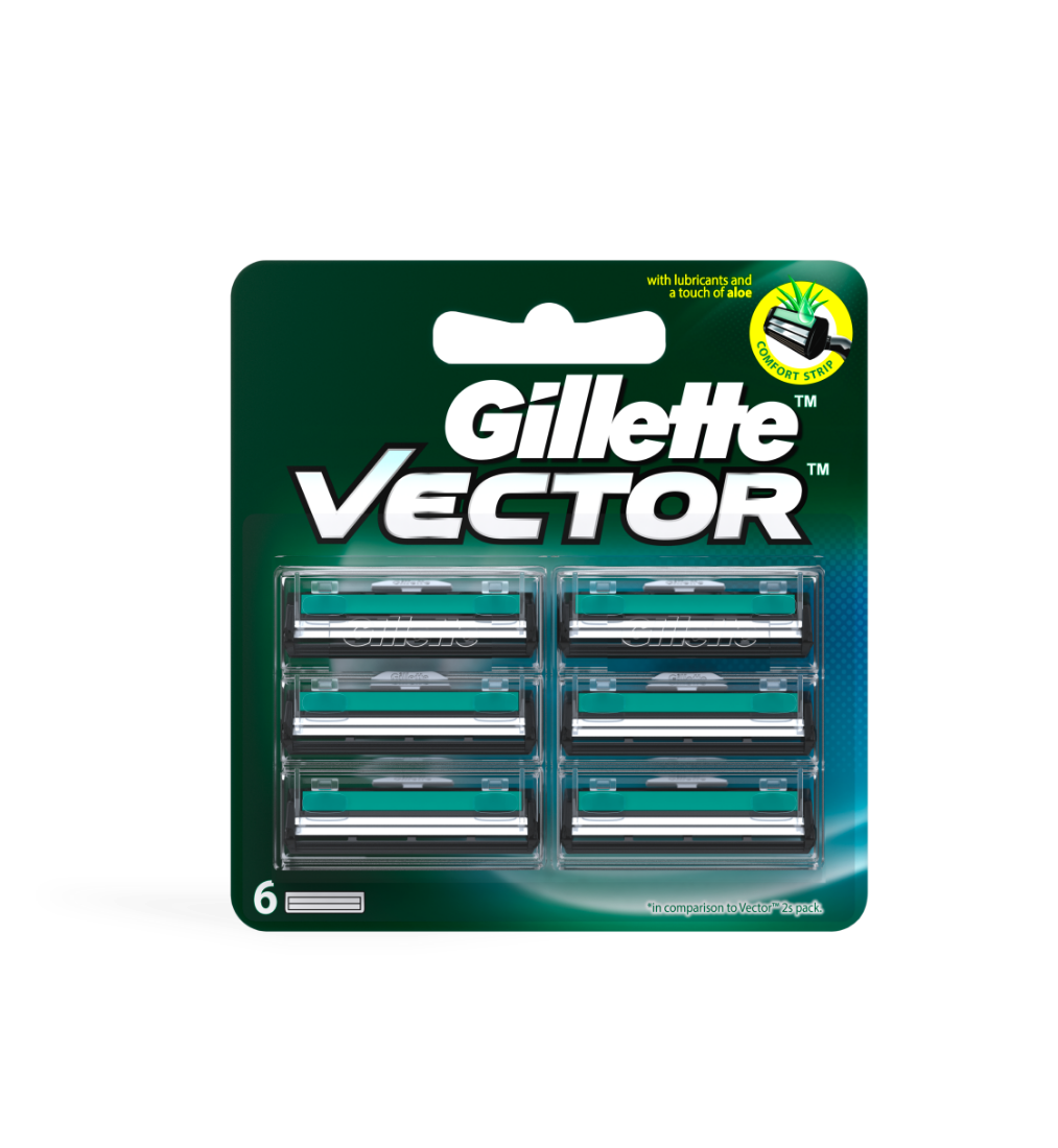 gillette vector blades 6s pack