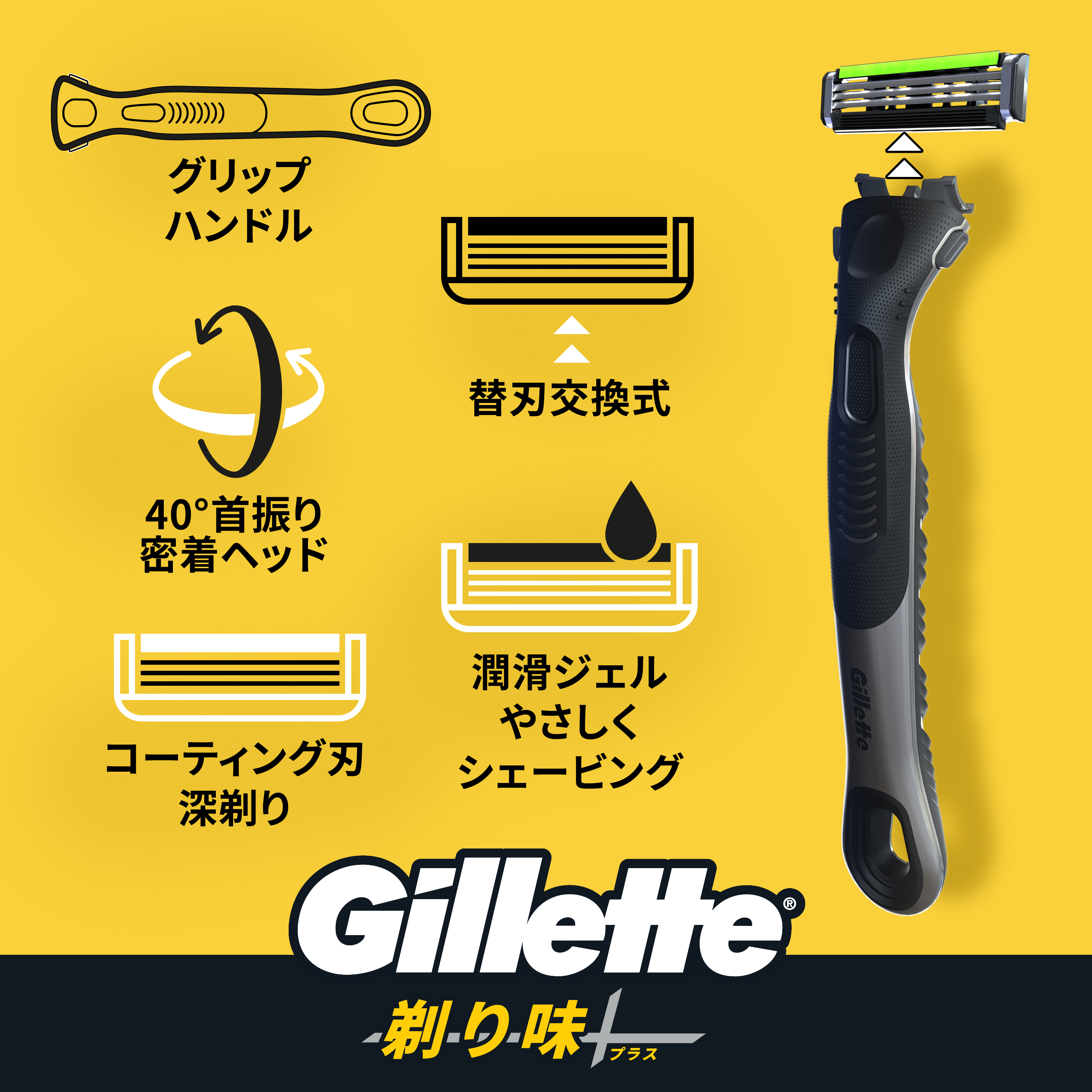 剃り味＋プラス ジレット Gillette 剃り味プラス やさしさ 髭剃り 