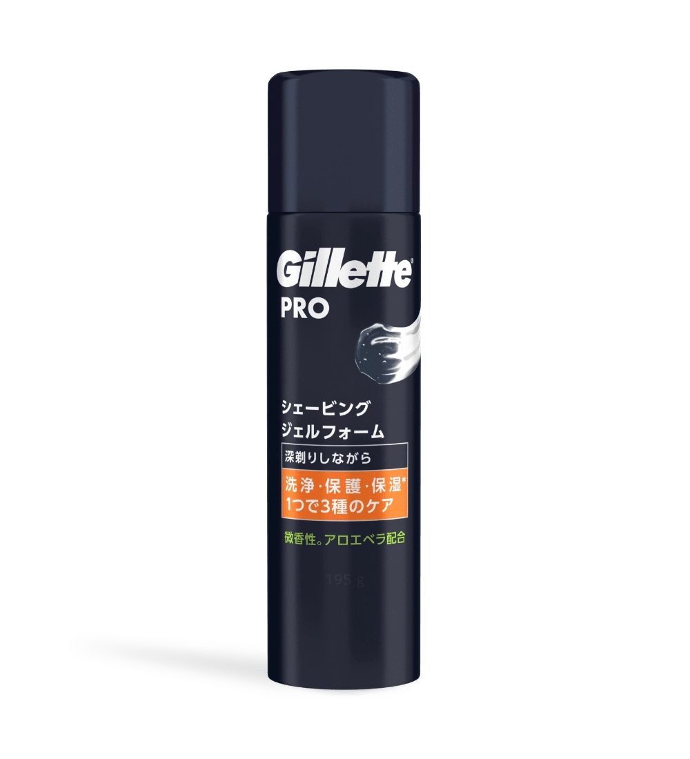 肌を保護するためのジレットPROシェービングジェルフォーム