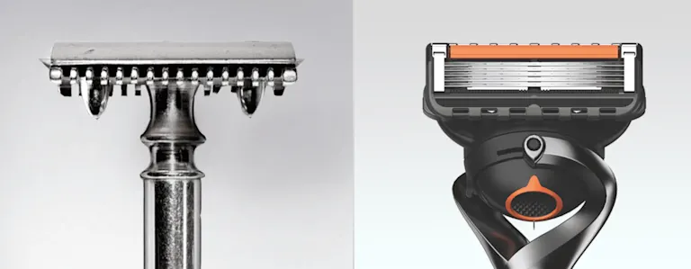 New Razor Technology Contour Razor - The Arabiafety Razor Evolution | Gillette SA