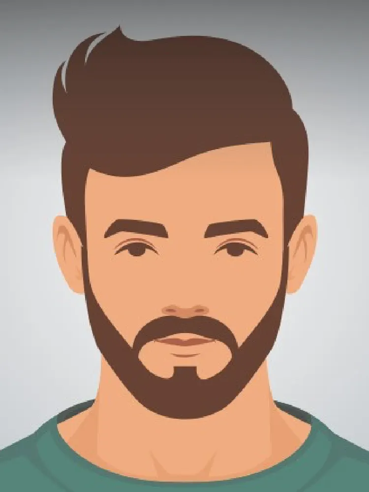 Short boxed beard