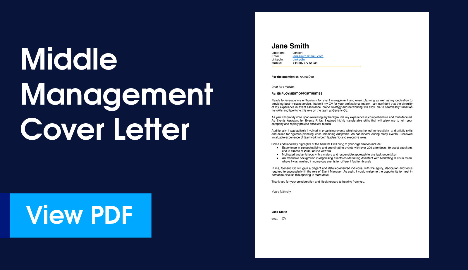 How to write a cover letter that has maximum impact - middle management cover letter!