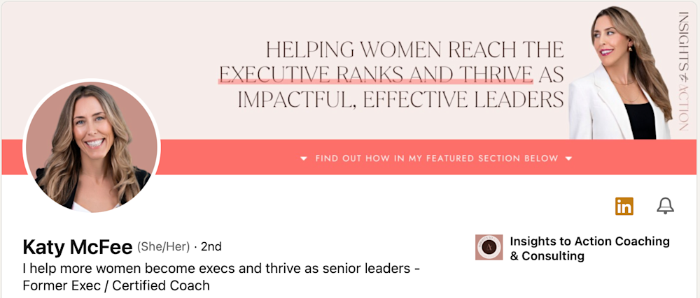 Katy McFee's Linkedin page