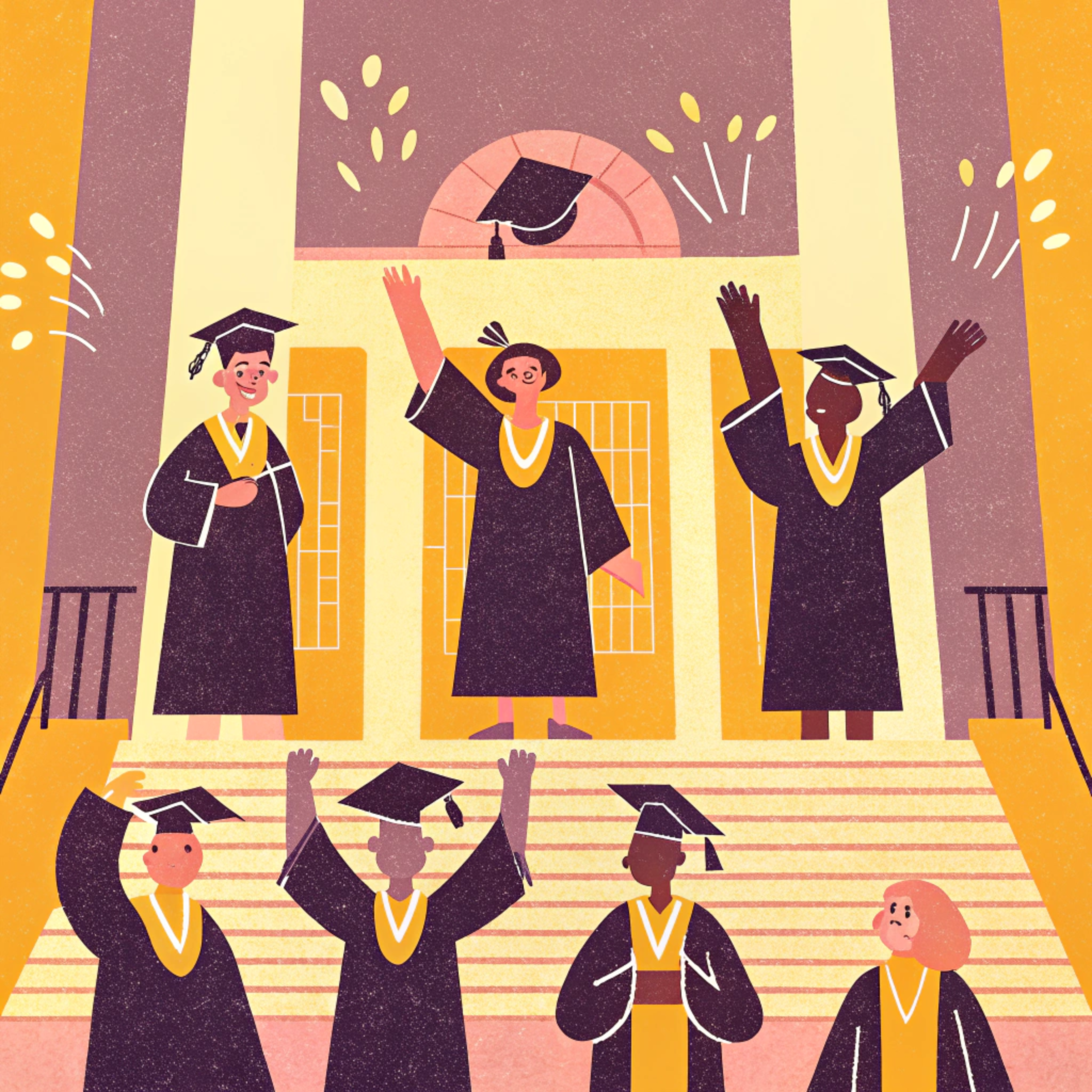 graduates-2025-throwing-cap-and-gown