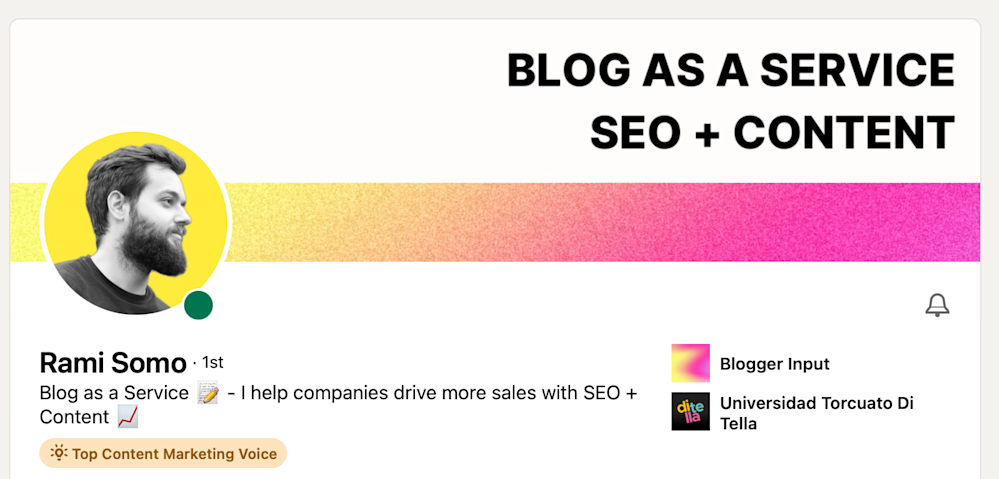 Rami Somo's Linkedin page