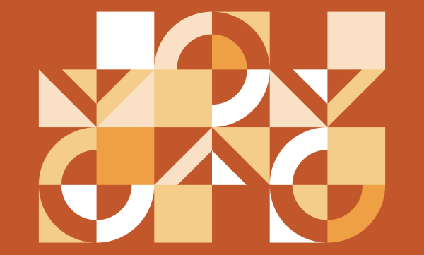 Orange geometrical pattern