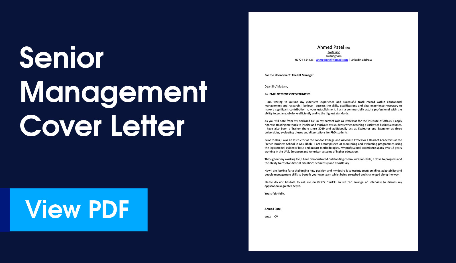 How to write a cover letter that has maximum impact - senior management cover letter!