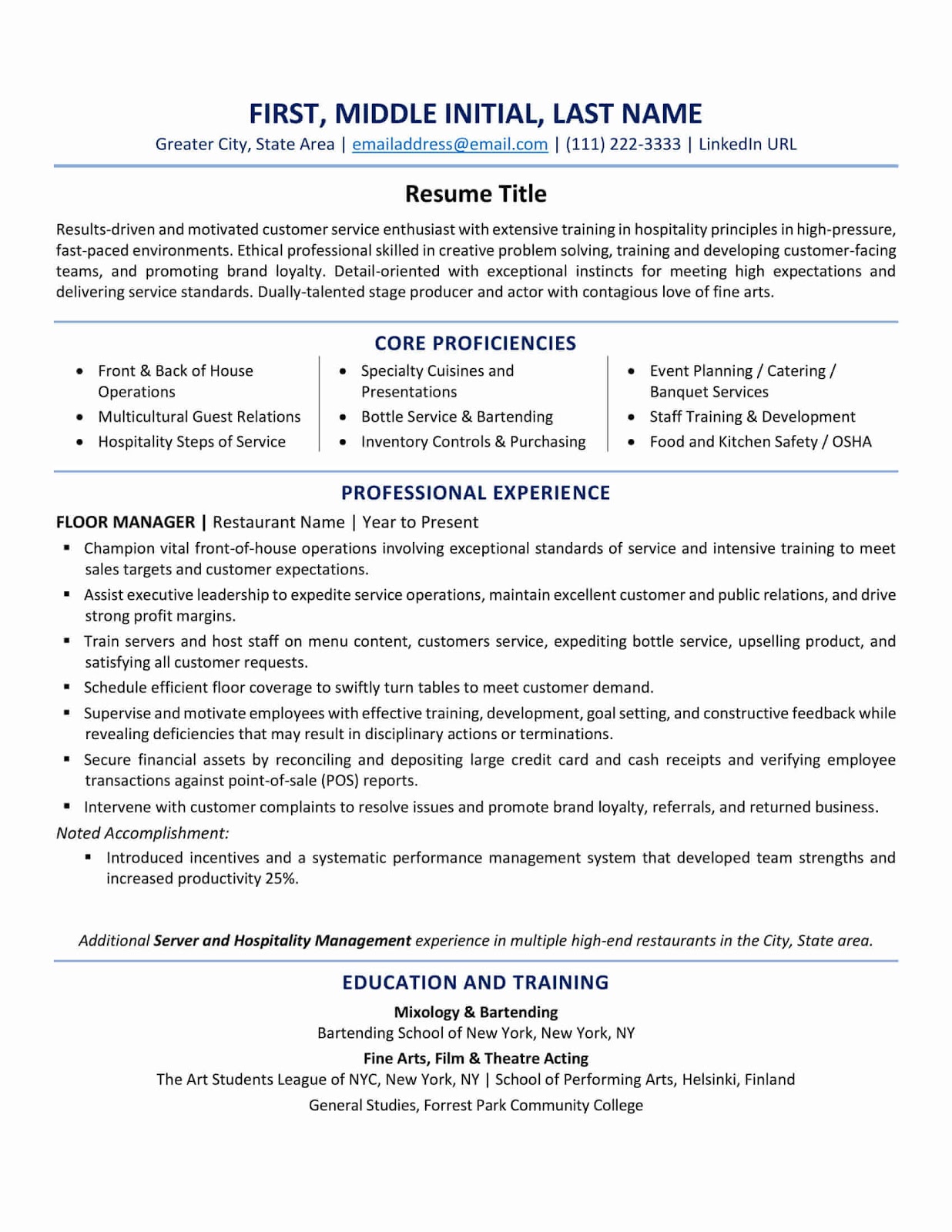 Usa Resume Format Best Tips And Examples Updated Zipjob