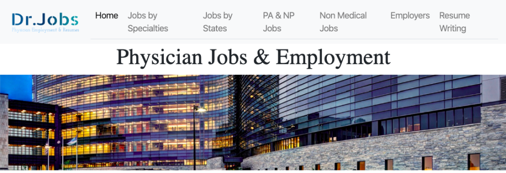 Dr. Jobs physician jobs and employment