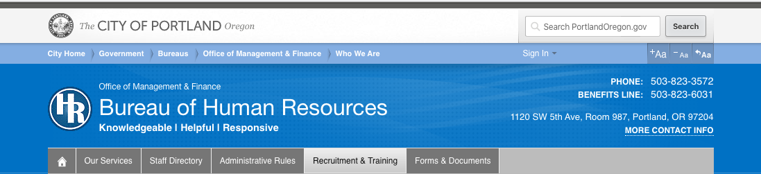 The City Of Portland Jobs