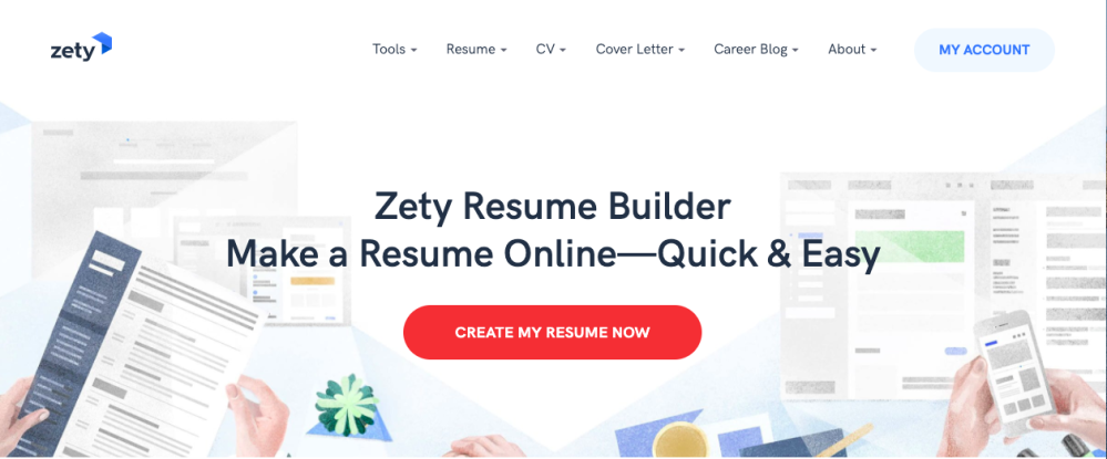 Zety resume builder