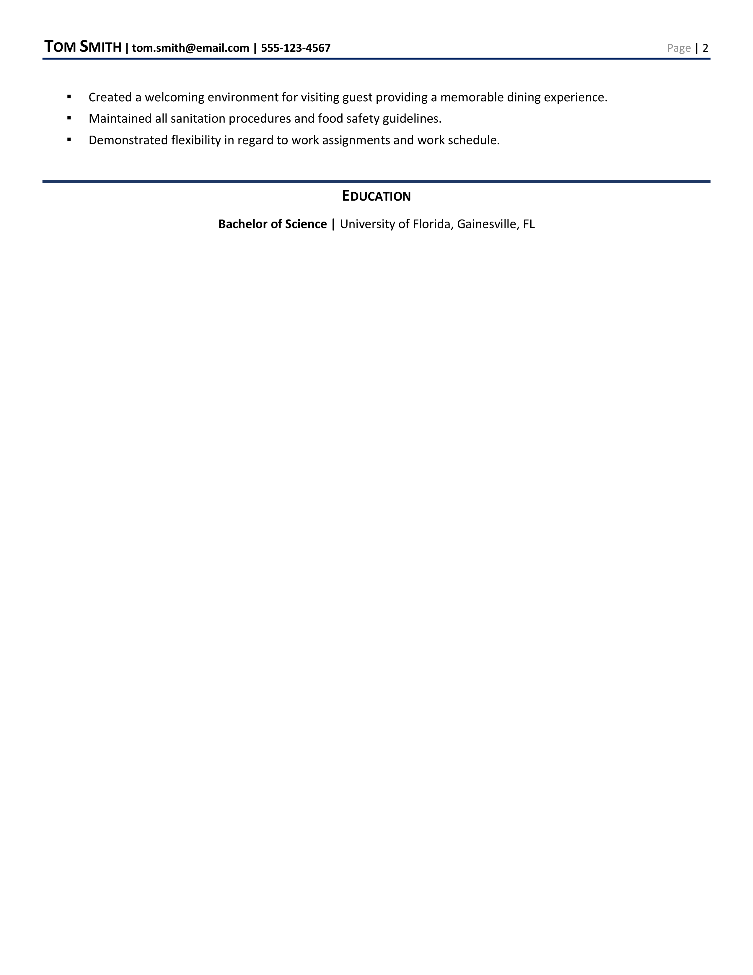 Coffee Barista Resume Template 1