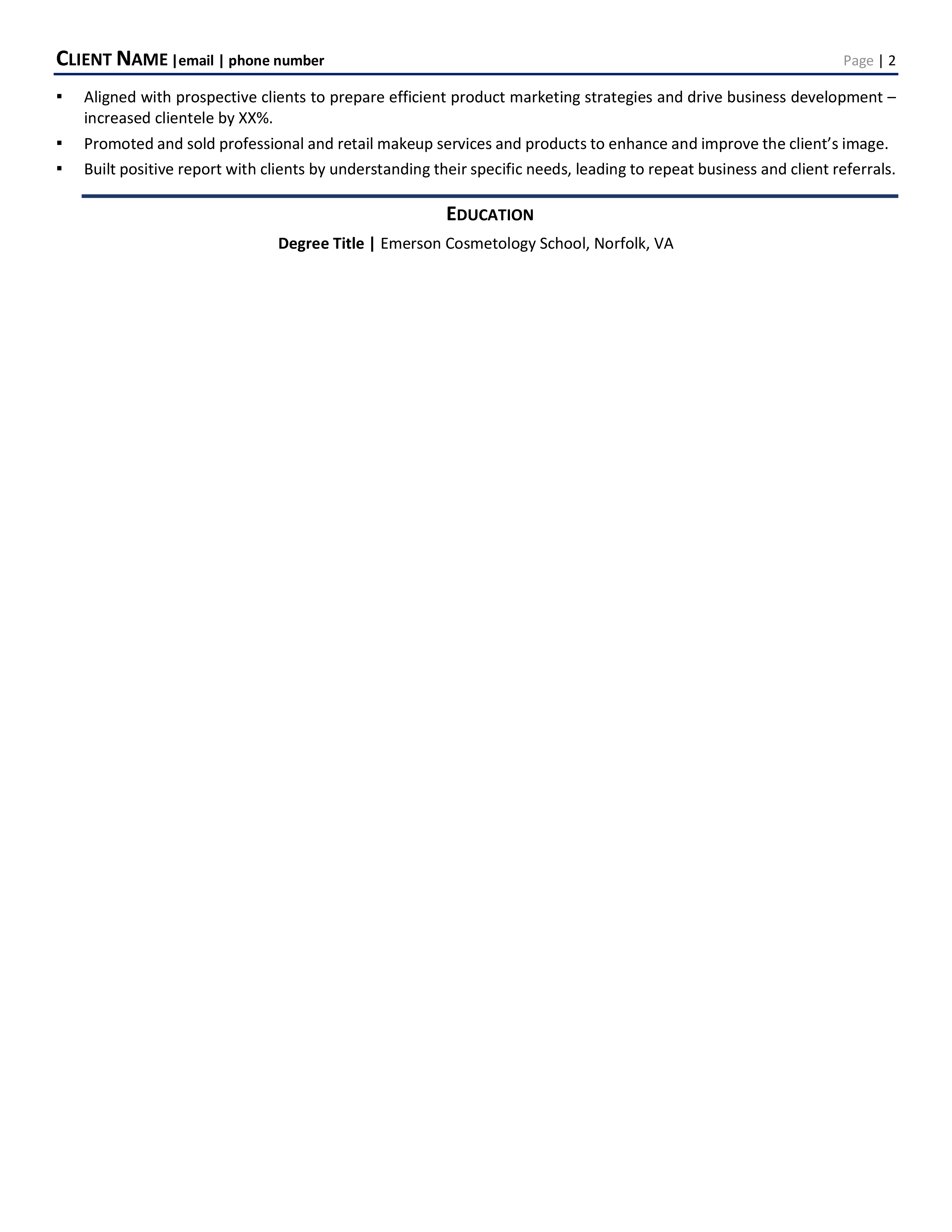 Makeup Artist Resume Sample for 2023 Guide  Examples