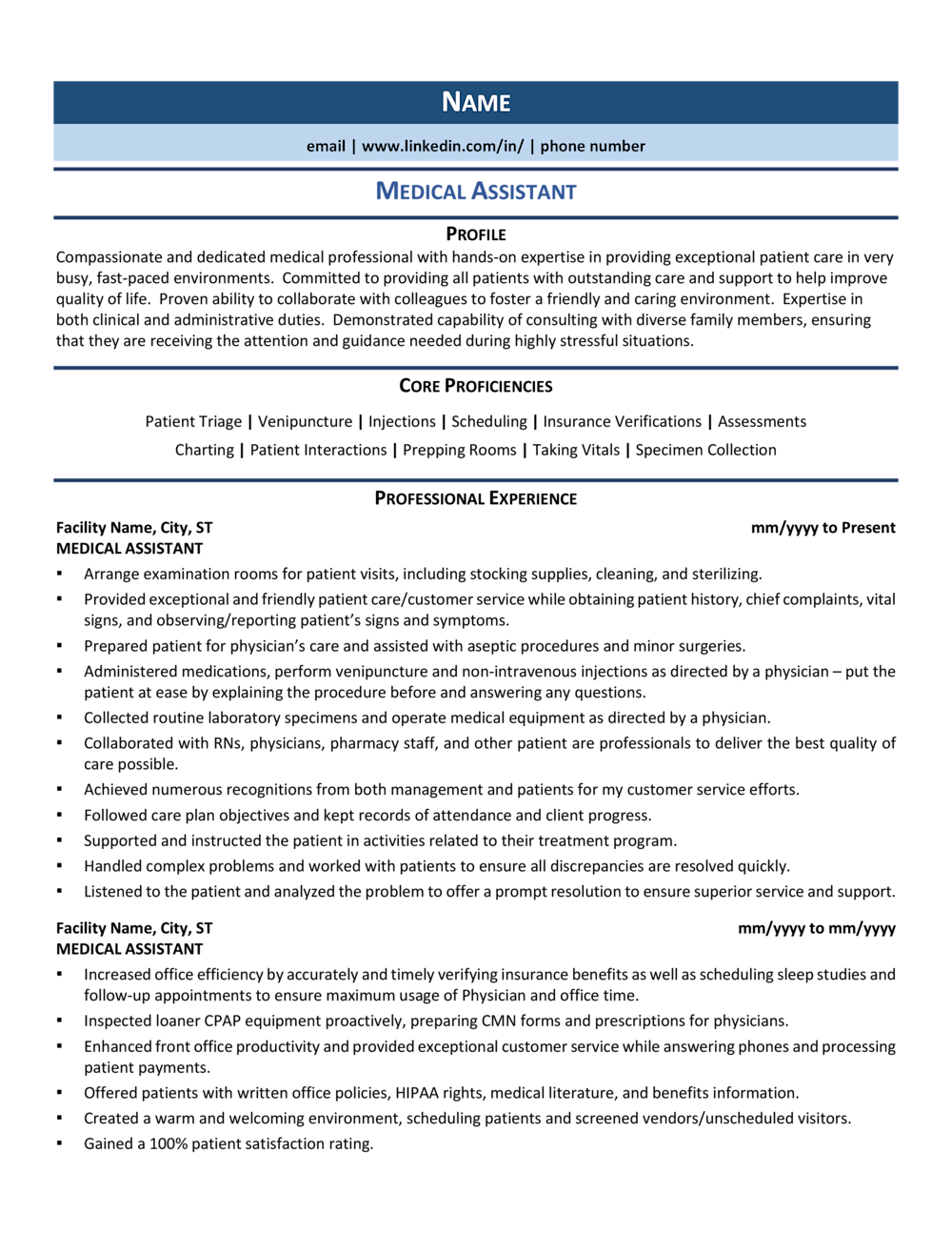 Medical Assistant Resume Sample 0 1