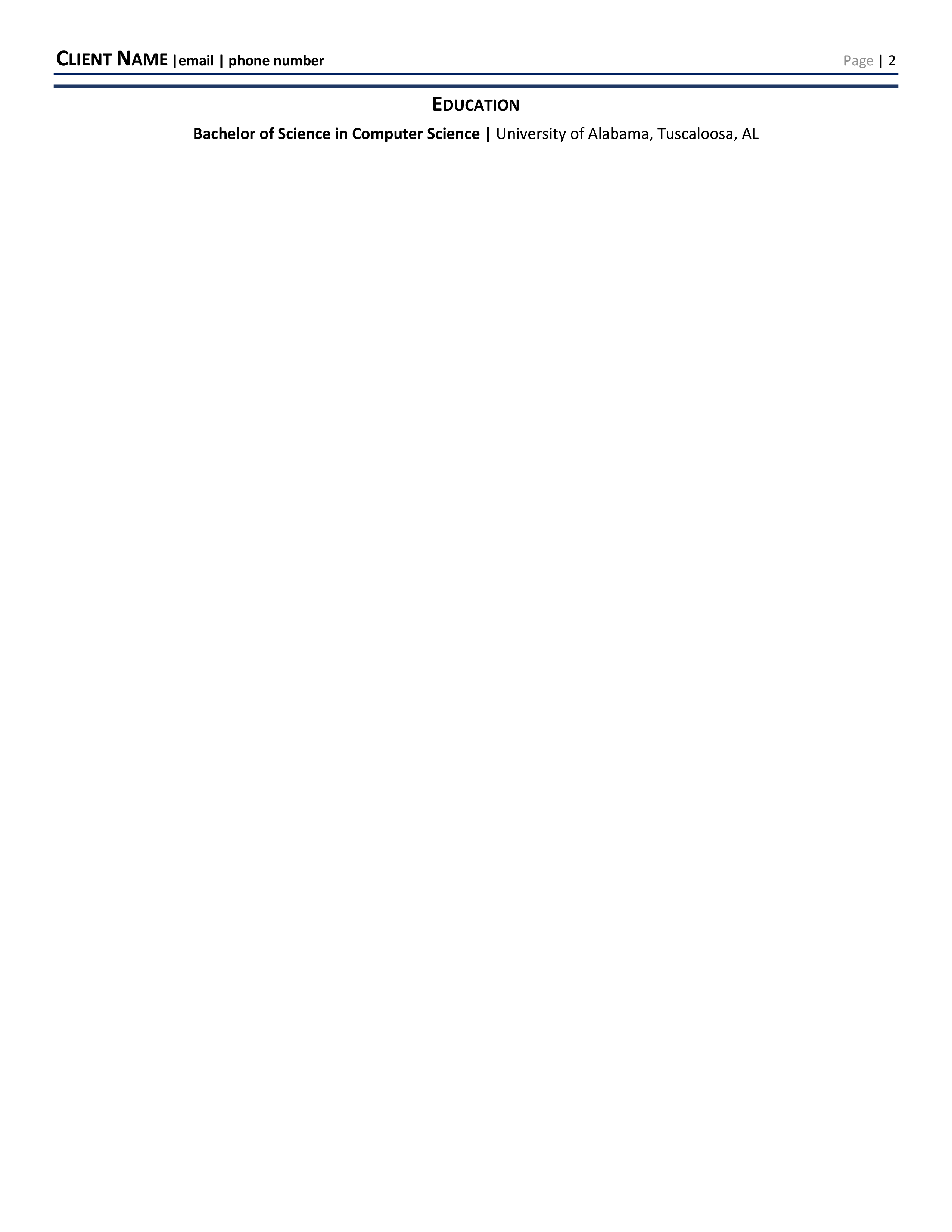 Cyber Security Specialist Resume Template 1