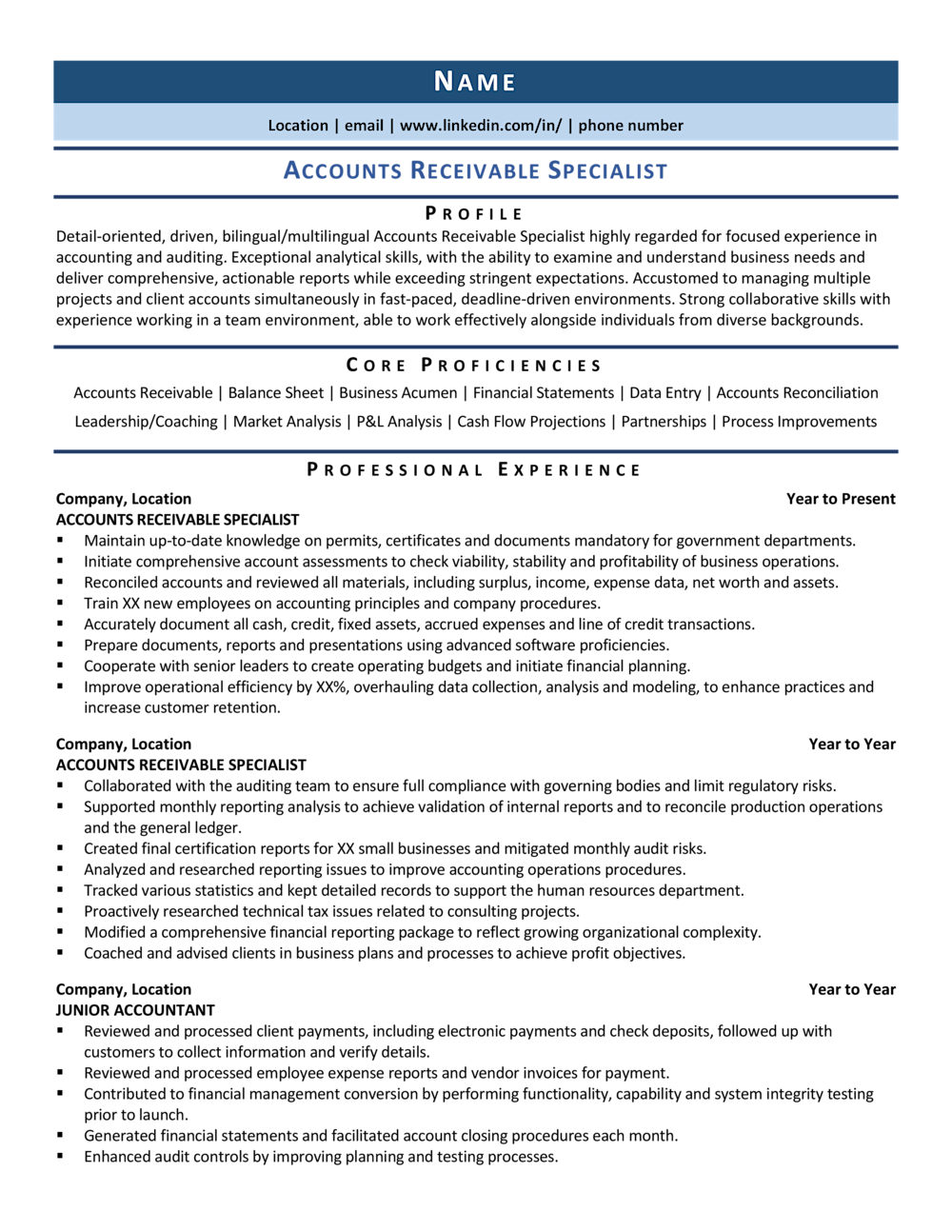 Accounts Receivable Specialist Final 0