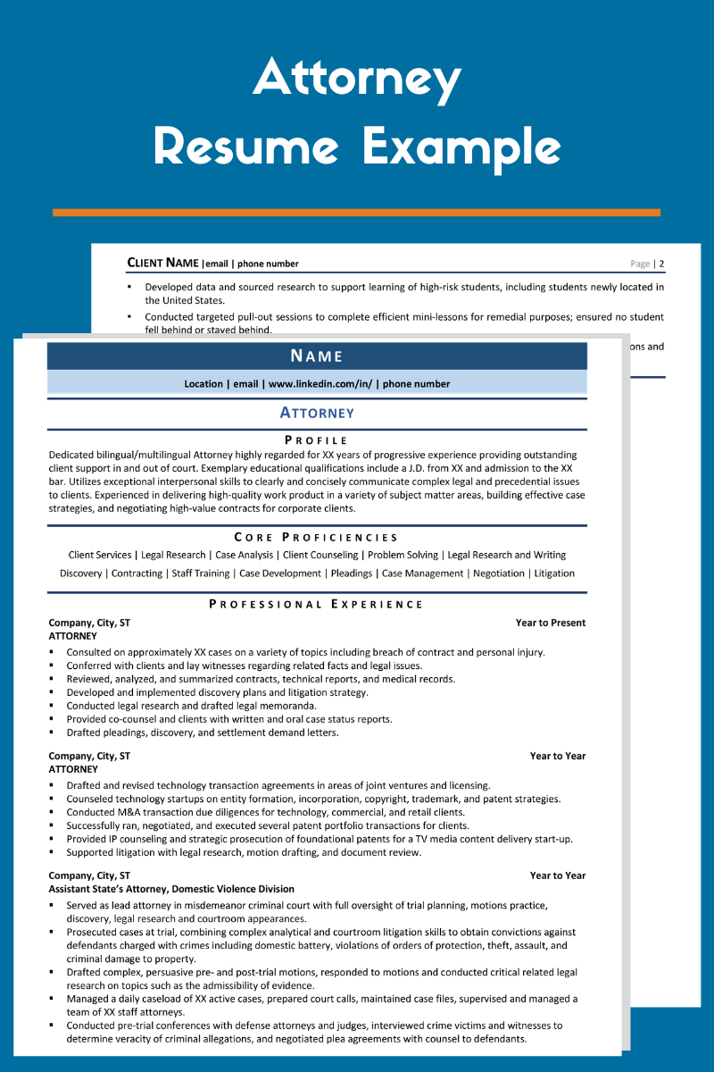 Attorney Resume Example