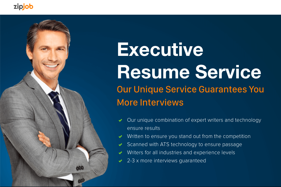 Executive Resume Service from Zipjob