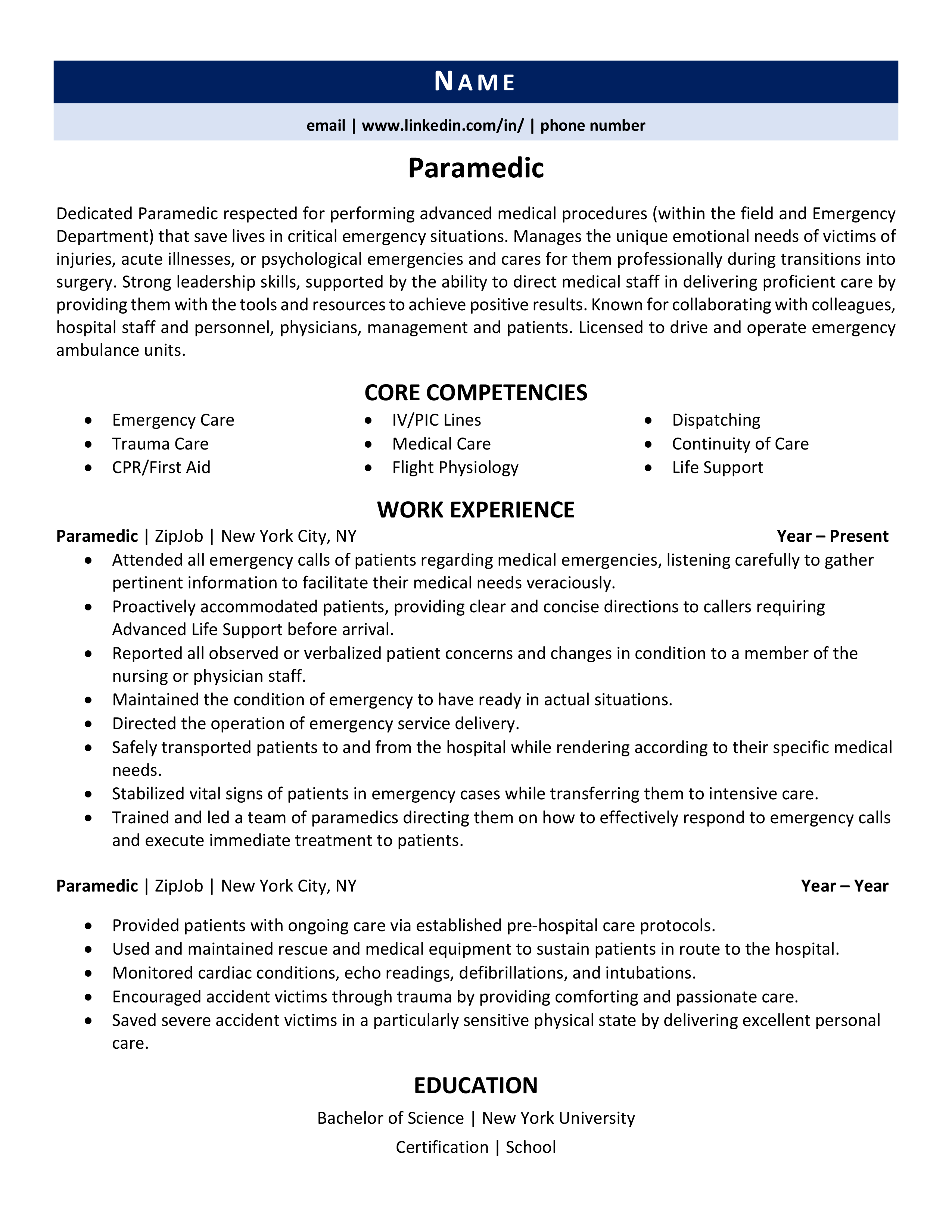 paramedic resume templates        
        <figure class=