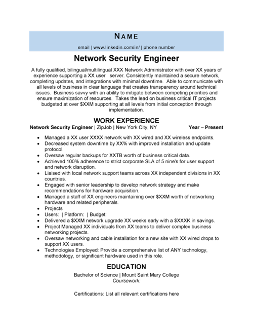 Network Security Engineer Resume Example 3 Expert Tips ZipJob network-security-engineer-resume-example-3-expert-tips-zipjob