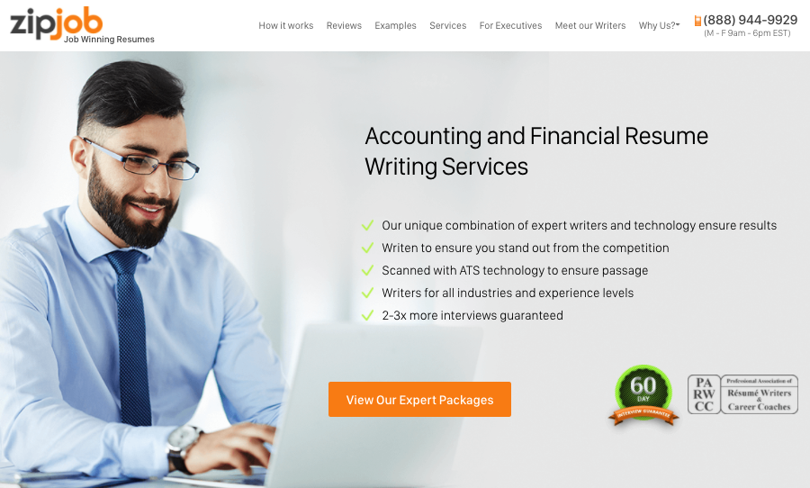 Zipjob Accounting and Financial Resume Writing Services