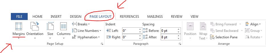 Adjust Resume Margins Word Step 1