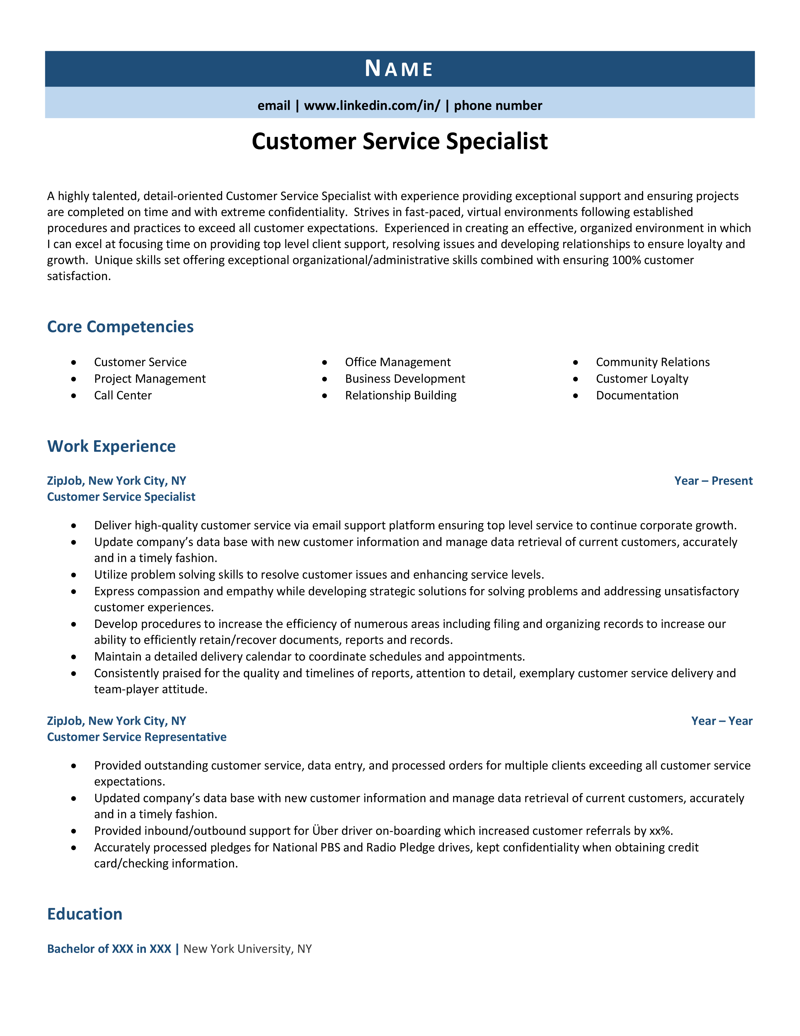 help resume services