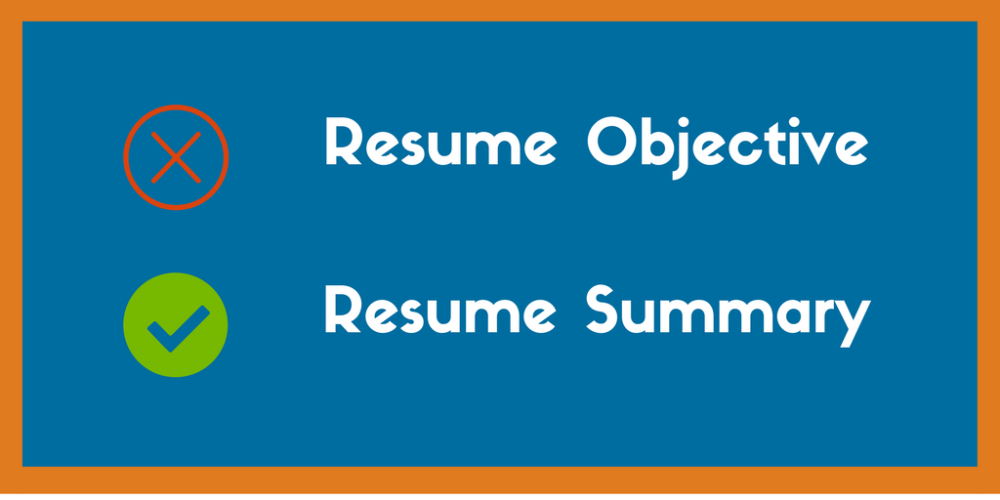 Summary vs objective resume