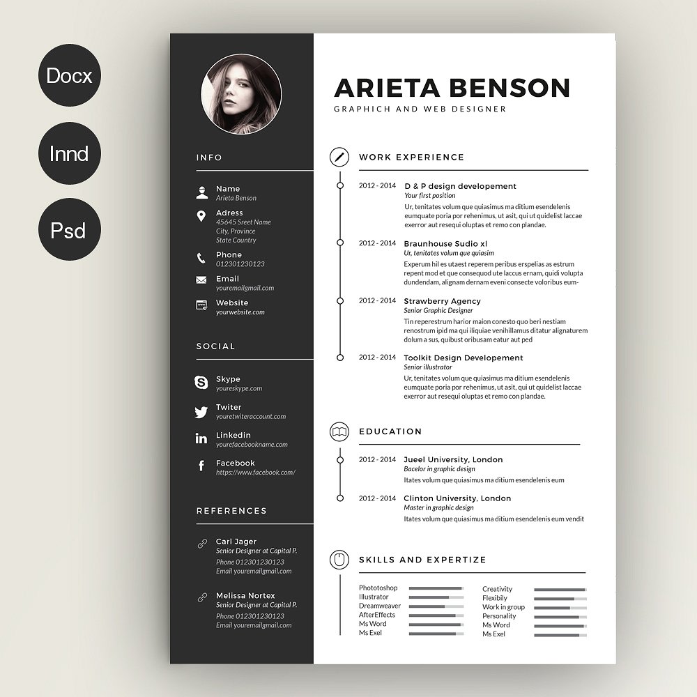 creative resume design inspiration