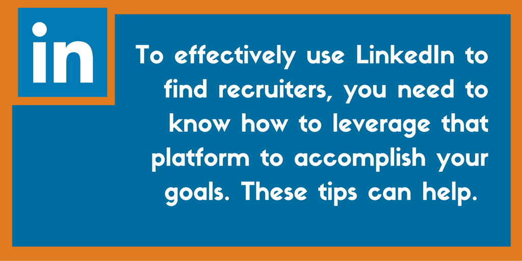 find a recruiter on linkedin