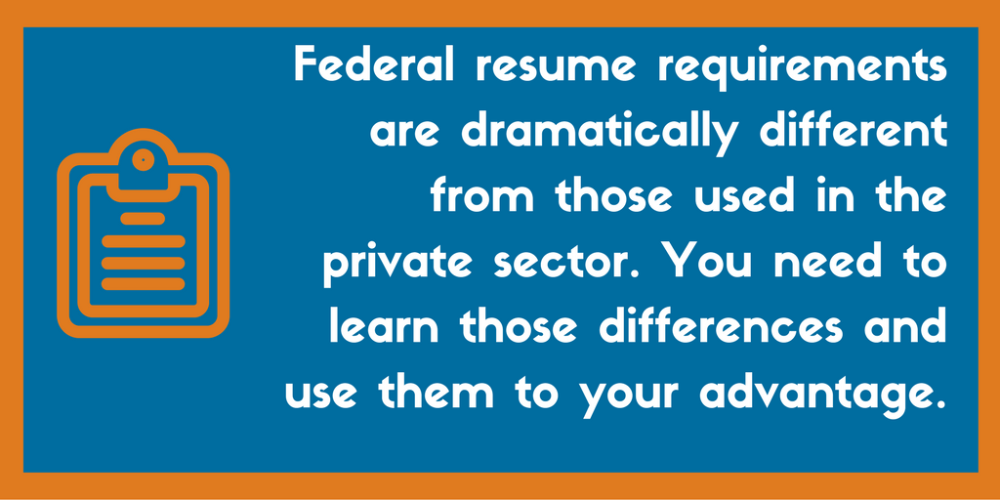 Difference between federal and corporate resumes 2