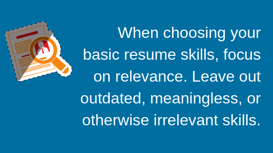 basic resume skills 2
