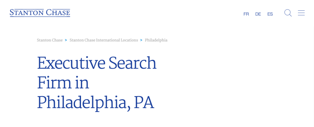 Stanton Chase Executive Search Firm in Philadelphia PA