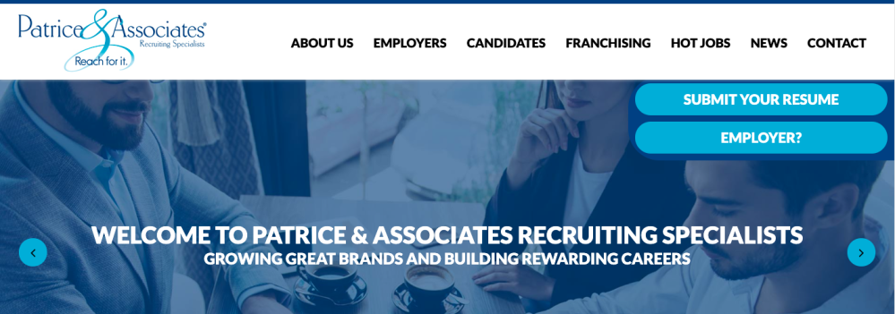 Patrice Associates Recruiting Specialists website