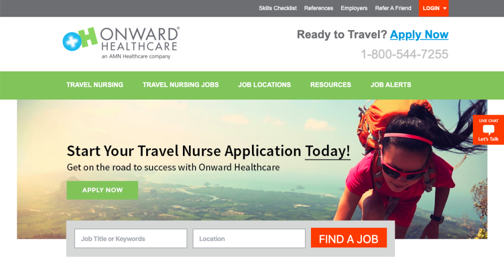 Onward Health top site for Nurses