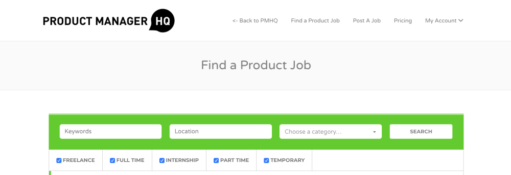 Product Manager HQ find a product job