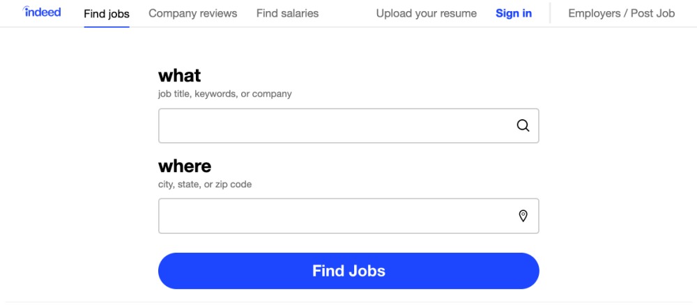 Indeed job search site