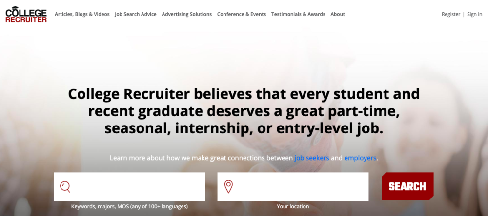 College Recruiter website