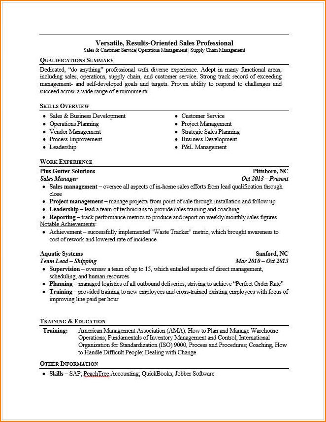 Hybrid resume format