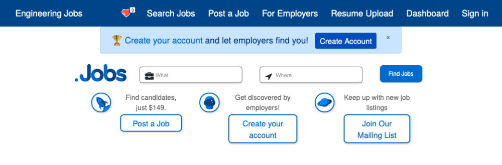 Engineering Jobs website
