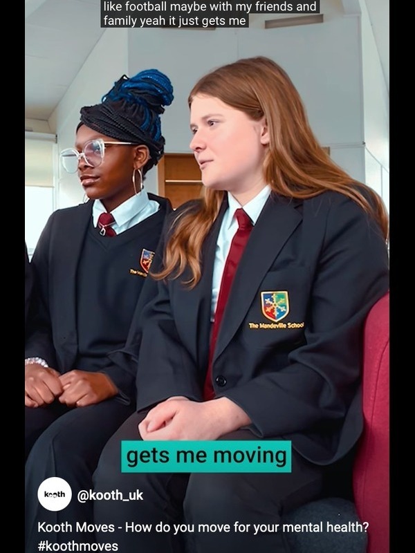 A still from a video created by young people as part of Kooth's MHAW campaign