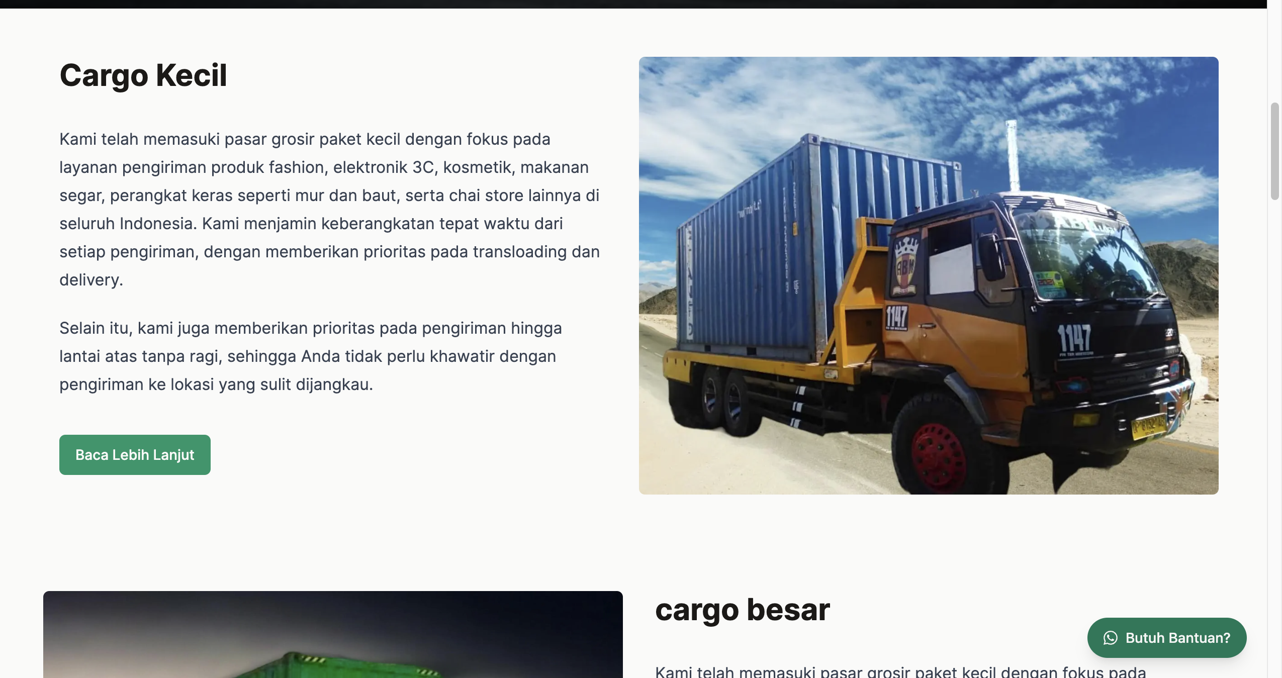 ABM Logistik Makassar kargo kecil