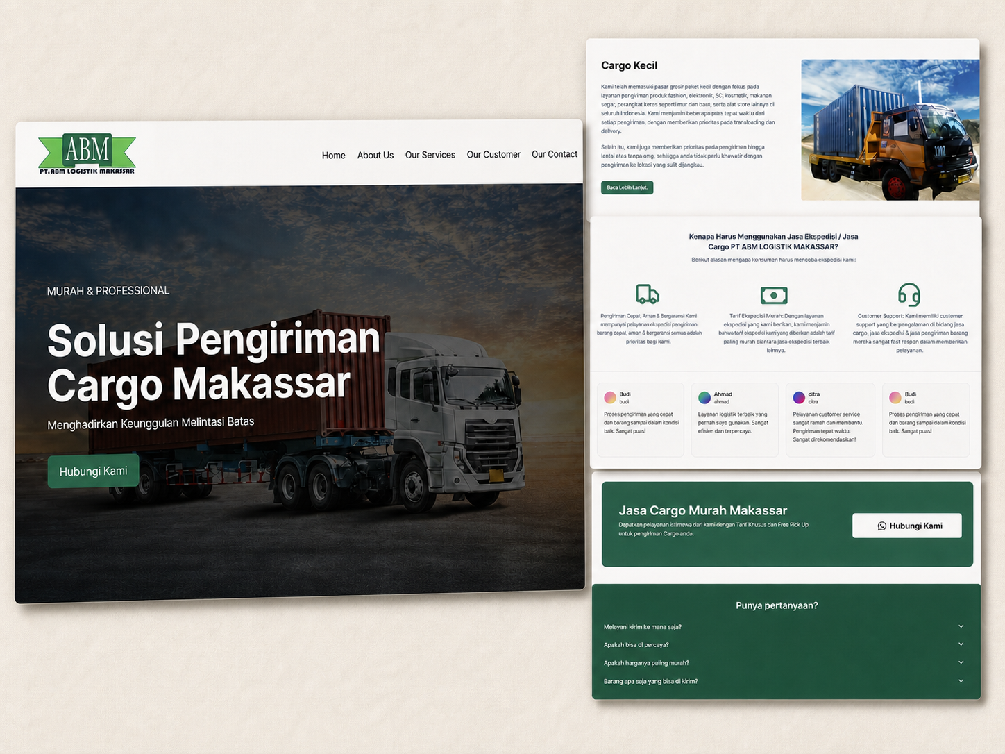 ABM Logistik Makassar website case study preview