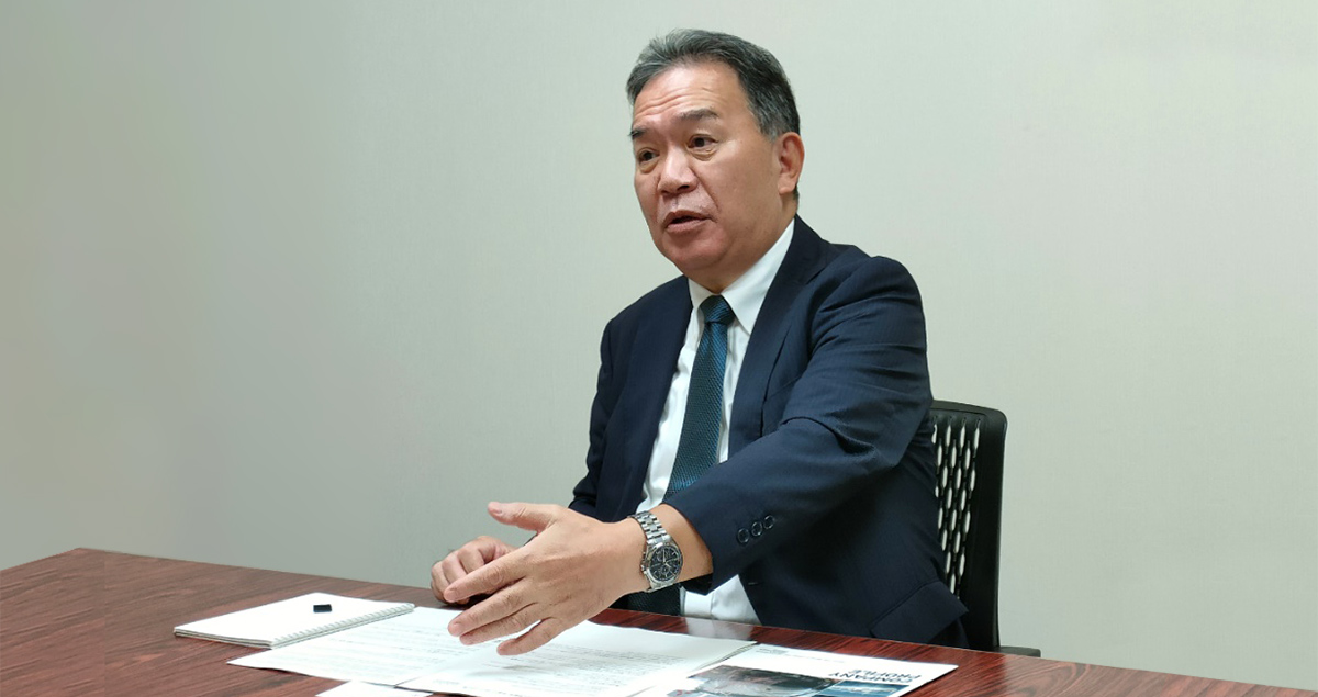 Toru Kitamura, President & CEO of Mitsubishi Shipbuilding, an MHI Group company