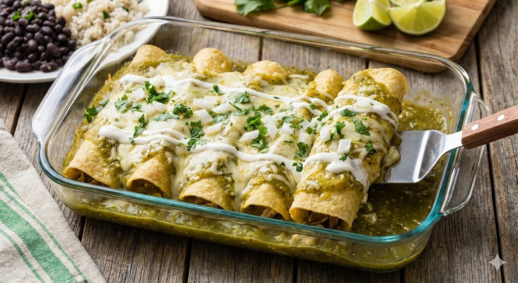 Chile verde enchiladas