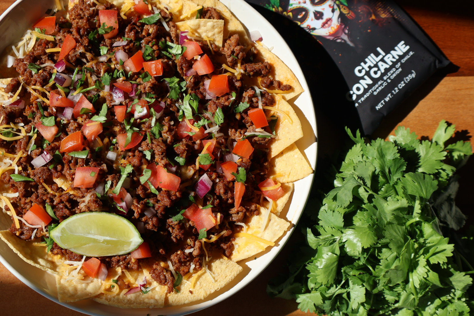 Chili con carne nachos