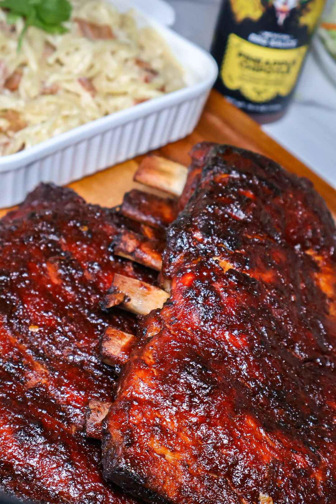Pineapple chipotle bbq ribs